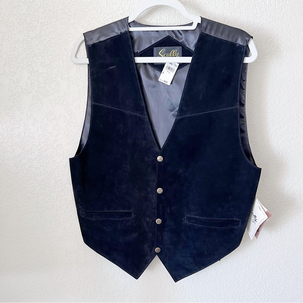 Scully Suede Black Dress vest